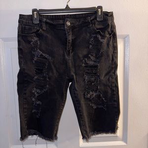 Amazon biker jean shorts, size 12